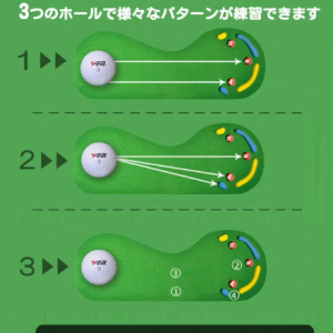 ゴルフ練習用マット/スリーホールパターマット